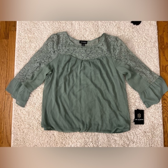 IN Studio Tops - Women’s Petite XL IN Studio Long Sleeve Blouse NWT